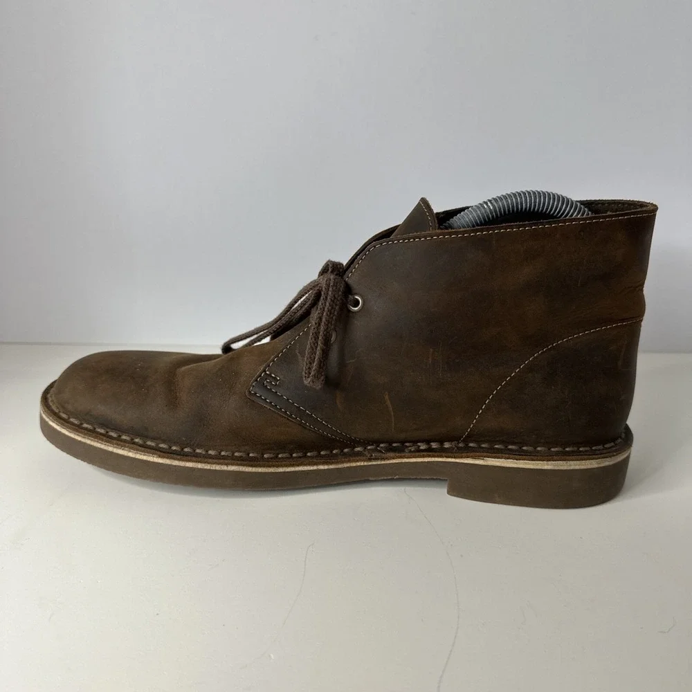Clarks Men's Bushacre 2 Real Leather Chukka Boots Shoes‎ Size 9 US VERY NICE